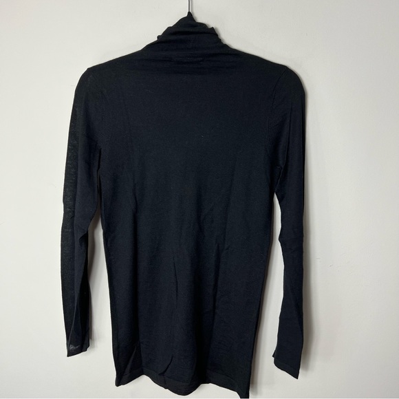 Ann Mashburn 100% Cashmere $495 Black Turtleneck Sweater 658 - Picture 5 of 5